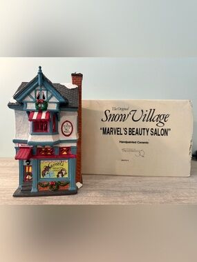 Department 56 Snow Village - Marvel's Beauty Salon